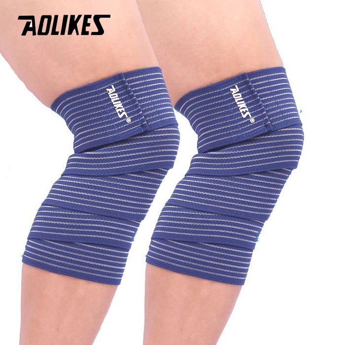 Bộ 2 băng bảo vệ đầu gối AOLIKES A-1516 chất liệu đàn hồi thoáng khí khi chơi thể thao sport knee protector