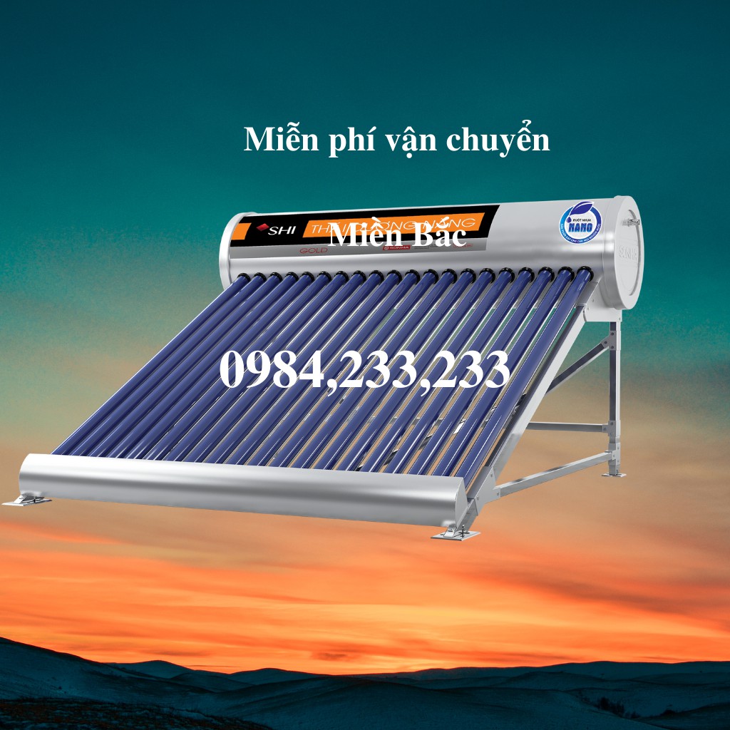 Thái dương năng Nano Gold ruột đúc nguyên khối bằng nhưạ chịu nhiệt thách thức mọi nguồn nước
