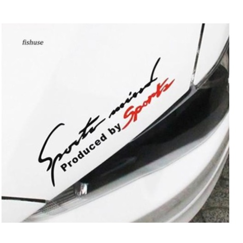 Tem dán decal phản quang Logo  chữ Sport Sports mind sportmind xe hơi ô tô tương thích Toyota Vios Innova Hyundai Accent