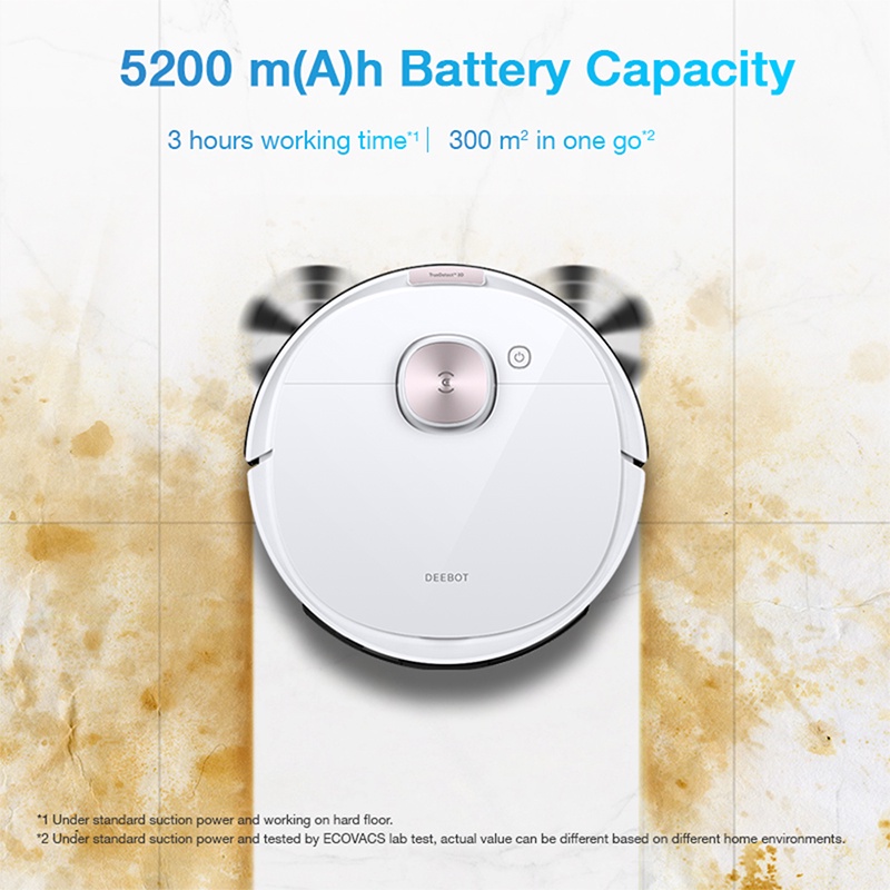 Robot hút bụi lau nhà Ecovacs Deebot T8 Max PLus - Trắng Bản Nội địa - App Tiếng Anh, hàng chính hãng full VAT