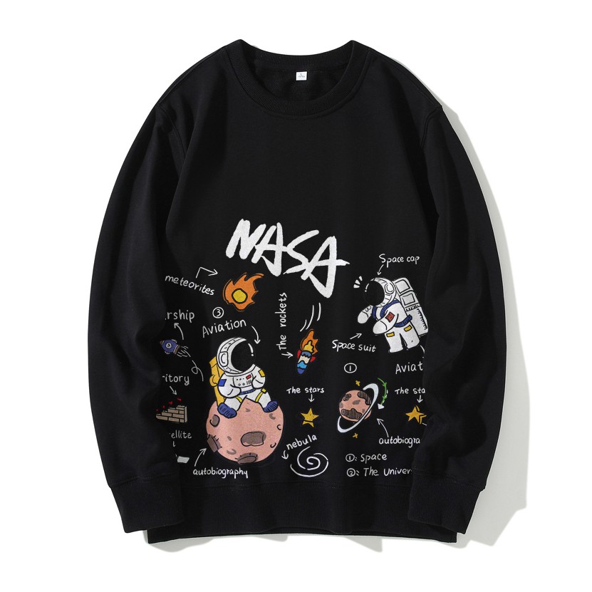 Áo dài tay nam thu đông sweater TUTO5 In hình Nasa Chất Liệu Vải Da Cá Phong Cách thời trang Raglan Hàn Quốc_ATD03