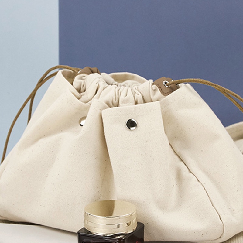 Túi Canvas Dây Rút Đa Năng Đựng Mỹ Phẩm / Đồ Trang Điểm Cho Nữ