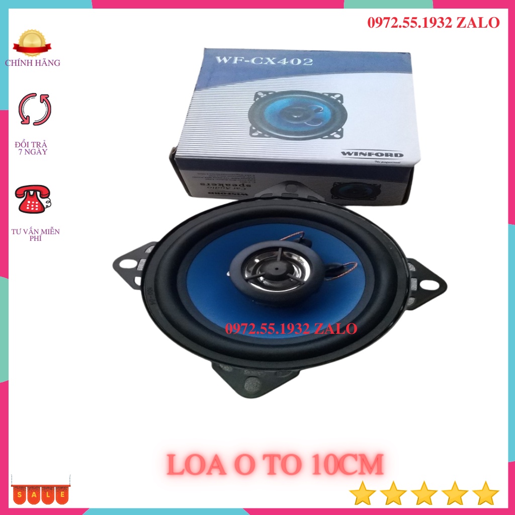 Củ loa đồng trục -  loa oto 10cm  có cả bass và tép siêu hay - giá 1 chiếc