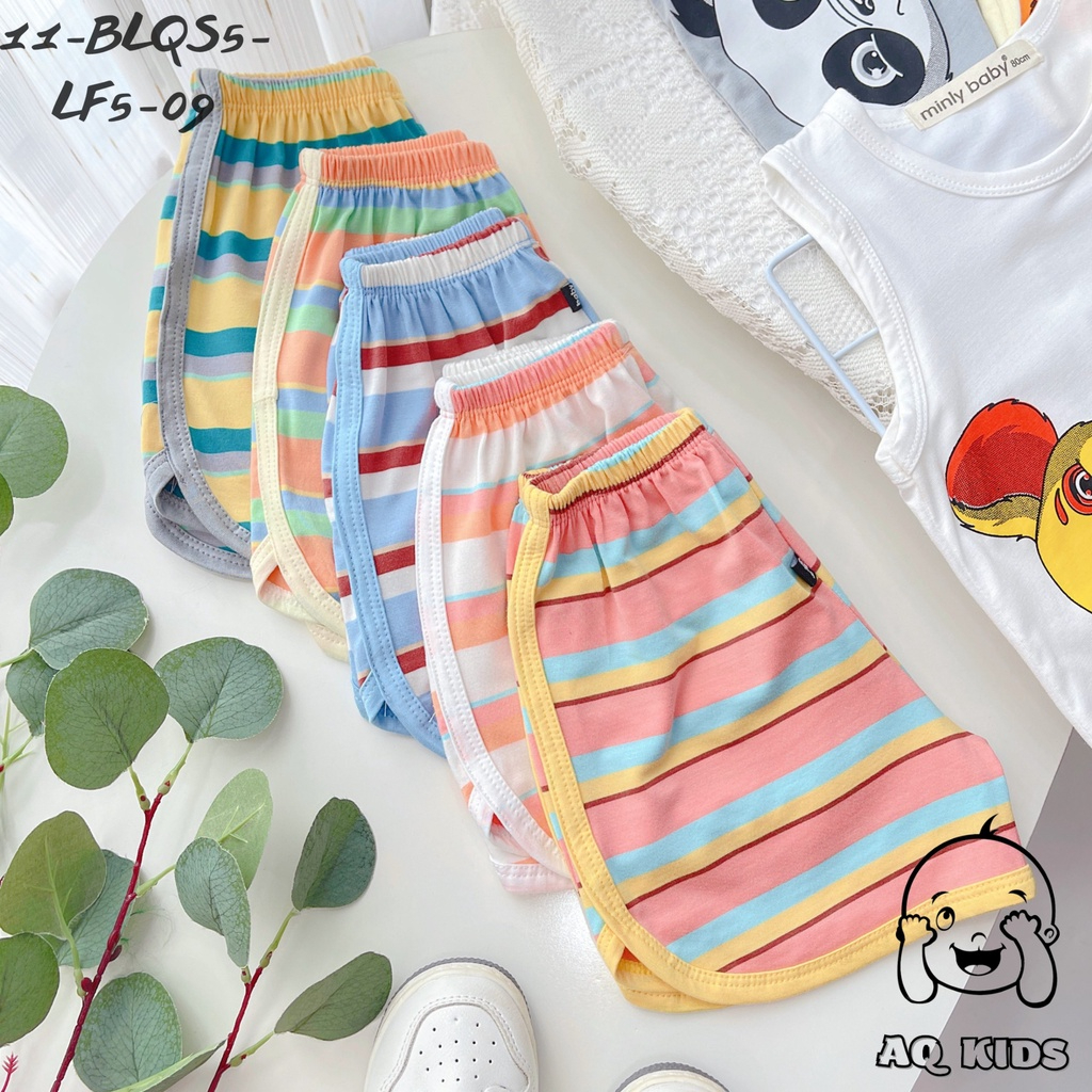 [Size đại] Bộ minkymom, Minlybaby ba lỗ size đại cho bé trai, bé gái vải thun lạnh sọc thoáng mát Uni baby - BLQS5