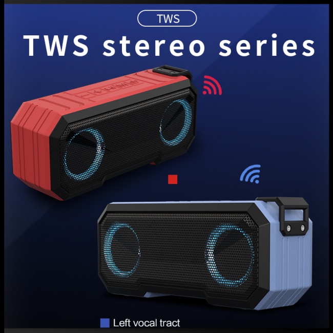 Loa Bluetooth Không Dây Zevaret X8 Ipx7 Chống Nước Phát Quang Siêu Trầm Có Pin Sạc Dự Phòng TFCard / AUX / Ổ Đĩa U / FM