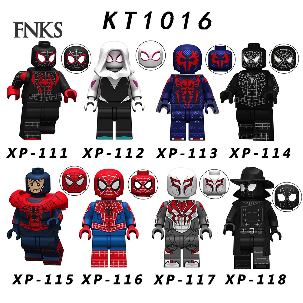 [Flash sale] Bộ 8 mô hình nhân Spider Man 5.08 cm lắp ráp LEGO cho bé