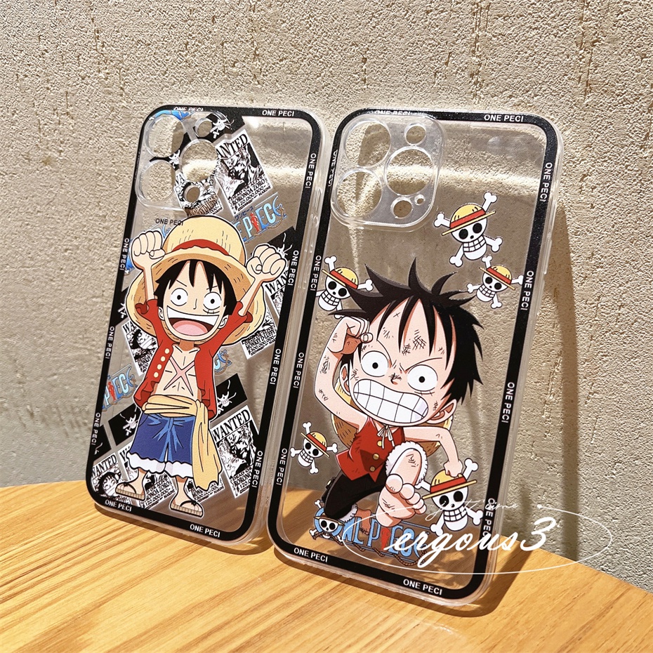 Ốp Điện Thoại Họa Tiết Luffy Dễ Thương Cho iPhone 13 12 11 Pro Max iPhone 7 8 Plus SE 2020 X XR Xs Max