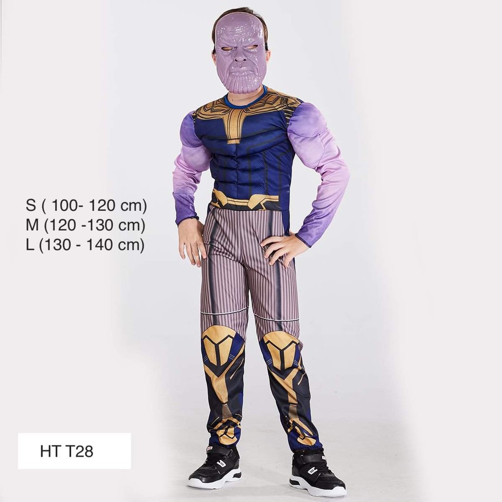 Trang Phục Hóa Trang Thần Sấm Thor, Bộ Đồ Thần Sấm Thor Kèm Mặt Nạ Siêu Anh Hùng Cho Trẻ Em