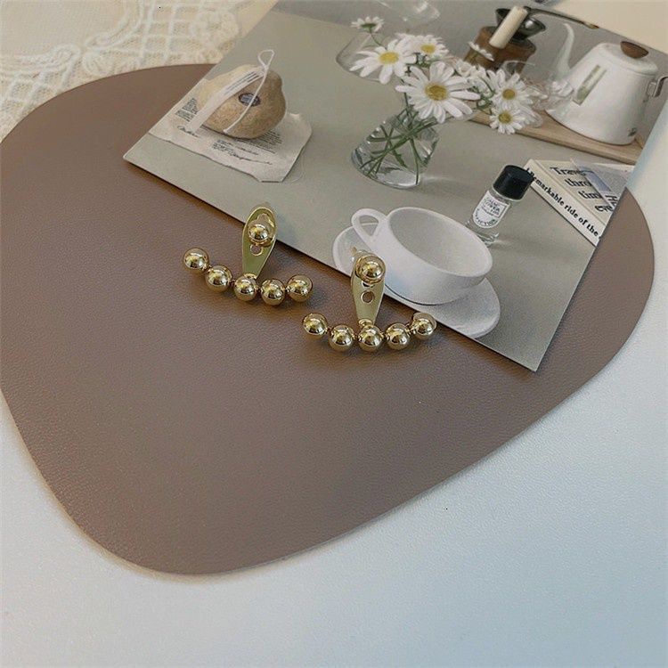 Bông Tai Hình Tròn Đính Hạt Phong Cách Retro Hàn Quốc