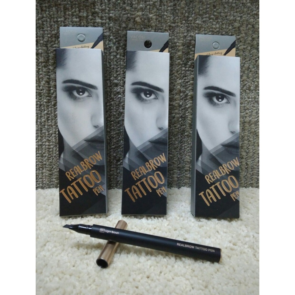 Chì kẻ mày Vacosi Real Brow Tattoo Pen Hàn Quốc