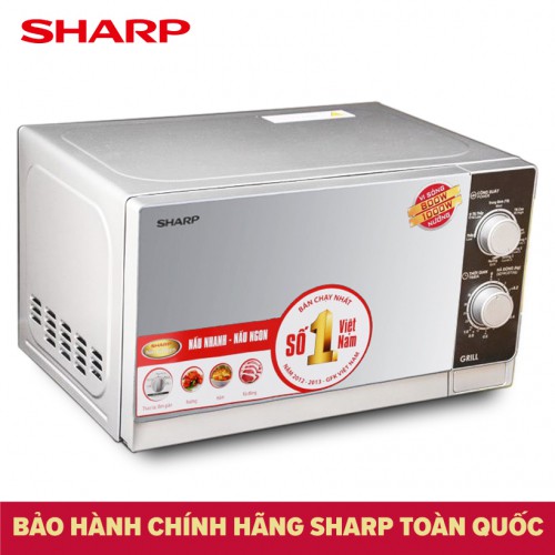 Lò vi sóng Sharp R-G223VN-SM Dung tích 20L, Công suất 800W