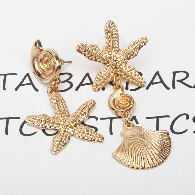 Bông Tai Hình Vỏ Sò / Sao Biển / Vỏ Sò Xinh Xắn Thời Trang Đi Biển