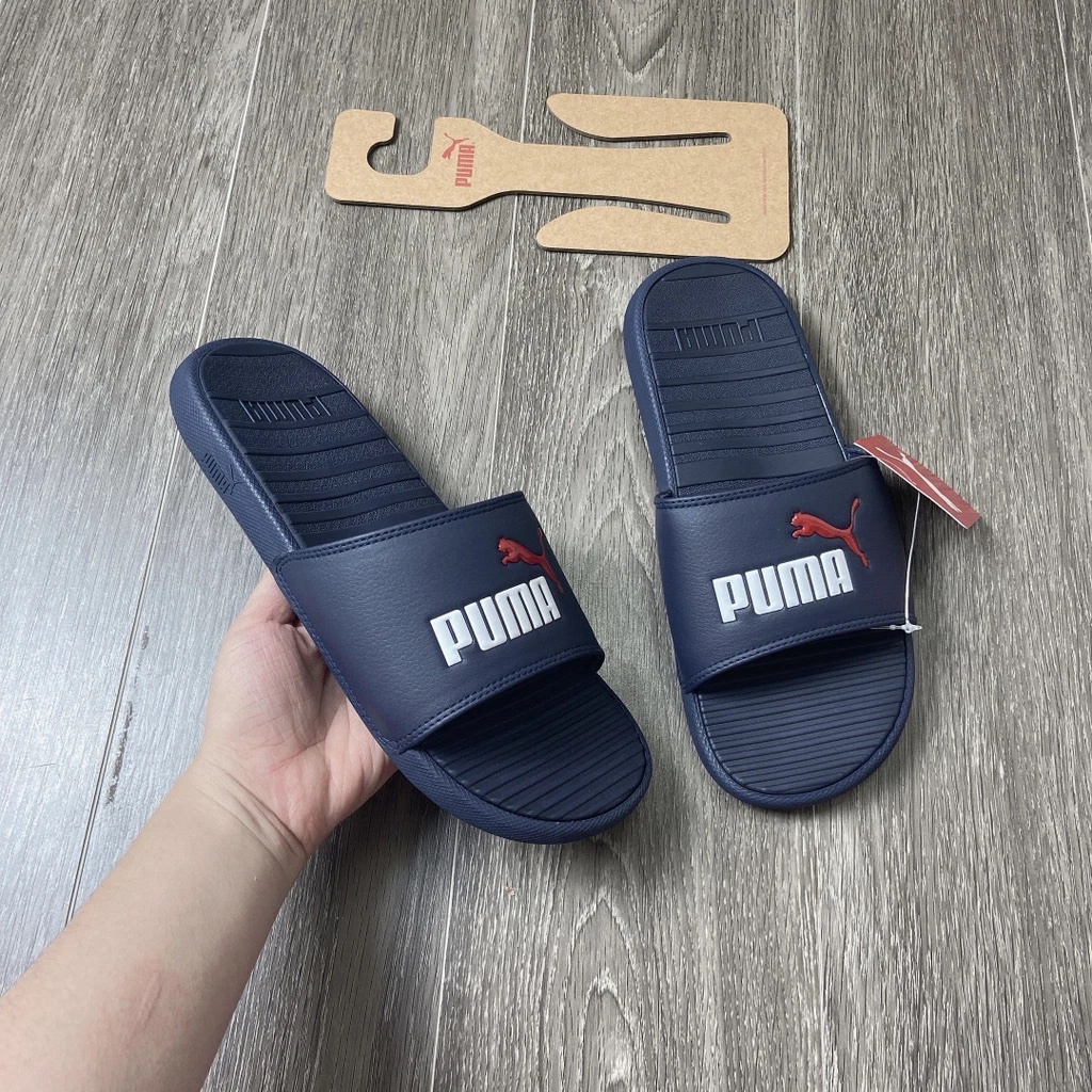 [CHÍNH HÃNG] DÉP PUMA COOL CAT - XANH TRẮNG - *NAVY WHITE* - Code: 371023 11