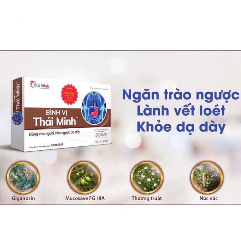 Bình Vị Thái Minh - Giảm Trào Ngược Dạ Dày, Giảm Thiểu Các Biểu Hiện Của Viêm Loét Dạ Dày