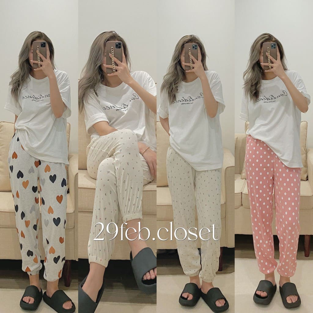 [Ảnh thật/ Có túi quần] Quần Thun Dài Nữ Mặc Nhà Có Túi Họa Tiết Xinh Xắn, Quần Ngủ Nữ Dài Mềm Mịn