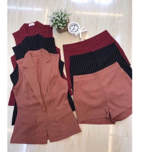 Sét bộ đồ kiểu vest thanh lý ( freesize 52kg trở lại)