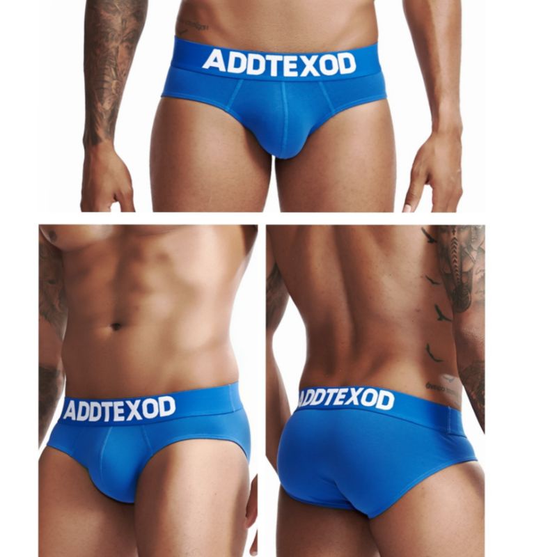 Quần lót tam giác cho nam thun cotton trơn Addtexod YCFY - Quần sịp nam cao cấp bản cạp lưng to tôn vòng mông sexy
