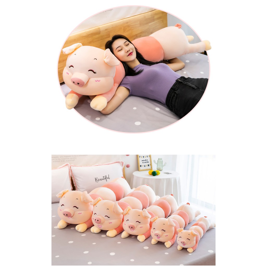 [Hàng Sẵn] Gấu bông Gối ôm hình Sâu B.ướm Heo Dễ Thương cho Bé