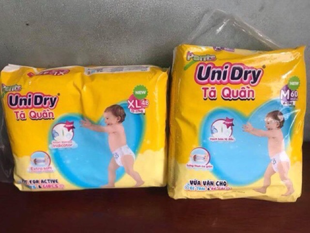( Tặng 1 balo) Combo 2 bịch tã quần Unidry M60/L54/XL48/XXL44