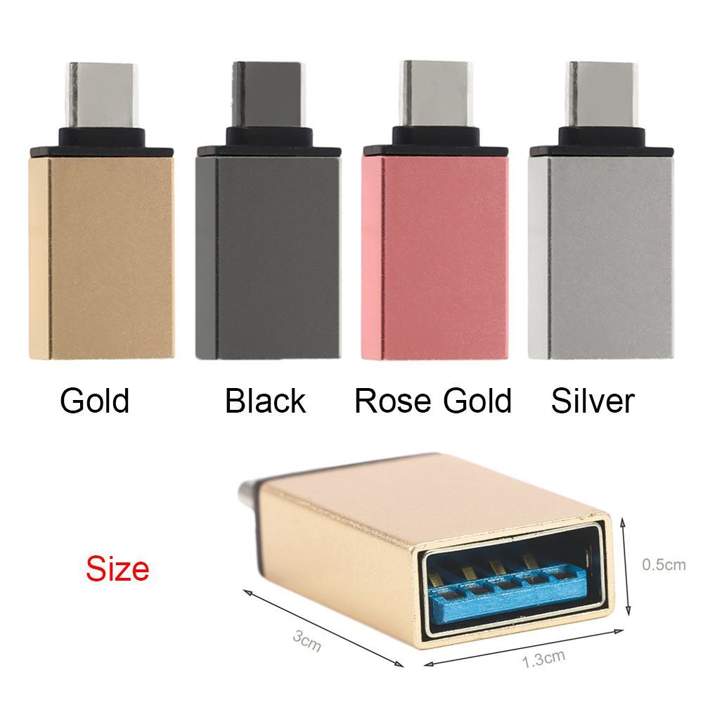 Đầu USB 3.1 chuyển đổi cáp đồng bộ dữ liệu type-C sang OTG hợp kim nhôm truyền dữ liệu nhanh cho PC điện thoại