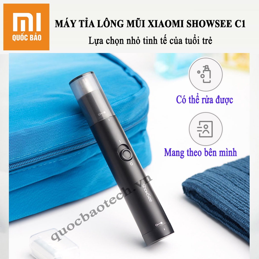 Máy cắt lông mũi Xiaomi Showsee C1-BK, Dùng cho Nam, Nữ, nhỏ gọn, tiện dụng