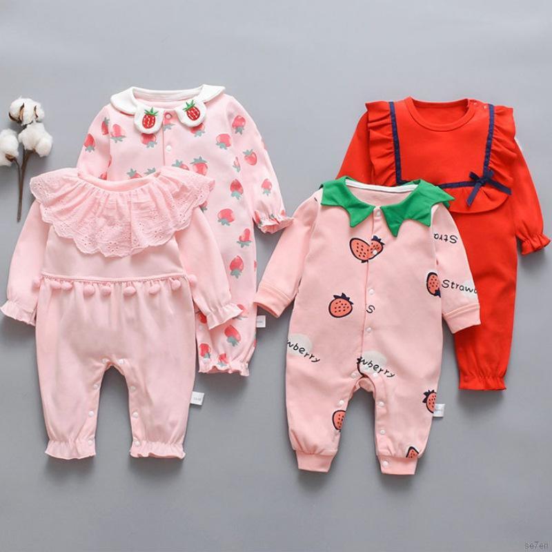 Jumpsuit Tay Dài In Hoạ Tiết Cho Bé 0-24 Tháng Tuổi