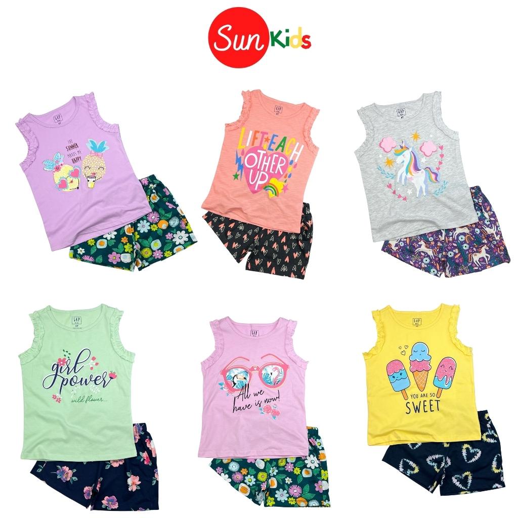 Đồ bộ bé gái, đồ cho bé gái chất cotton, có nhiều màu, size 8-16 tuổi - SUNKIDS