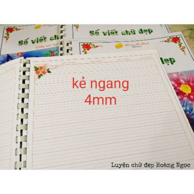 Sổ luyện chữ Hà Thanh ⚡ CAO CẤP ⚡ vở ô ly đứng 3mm và 4mm, caro và kẻ ngang