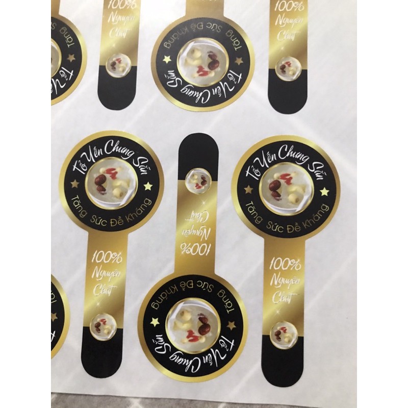 SET 50 TEM NÊM PHONG DÁN NẮP HỦ YẾN