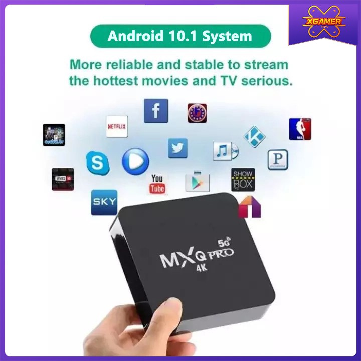 TV BOX MXQPRO 5G XGamer MXQ PRO Android TV thông minh 4K 1G+8G/2G+16G/4G+32G/4G+64G Android 7.1/10.1 3D