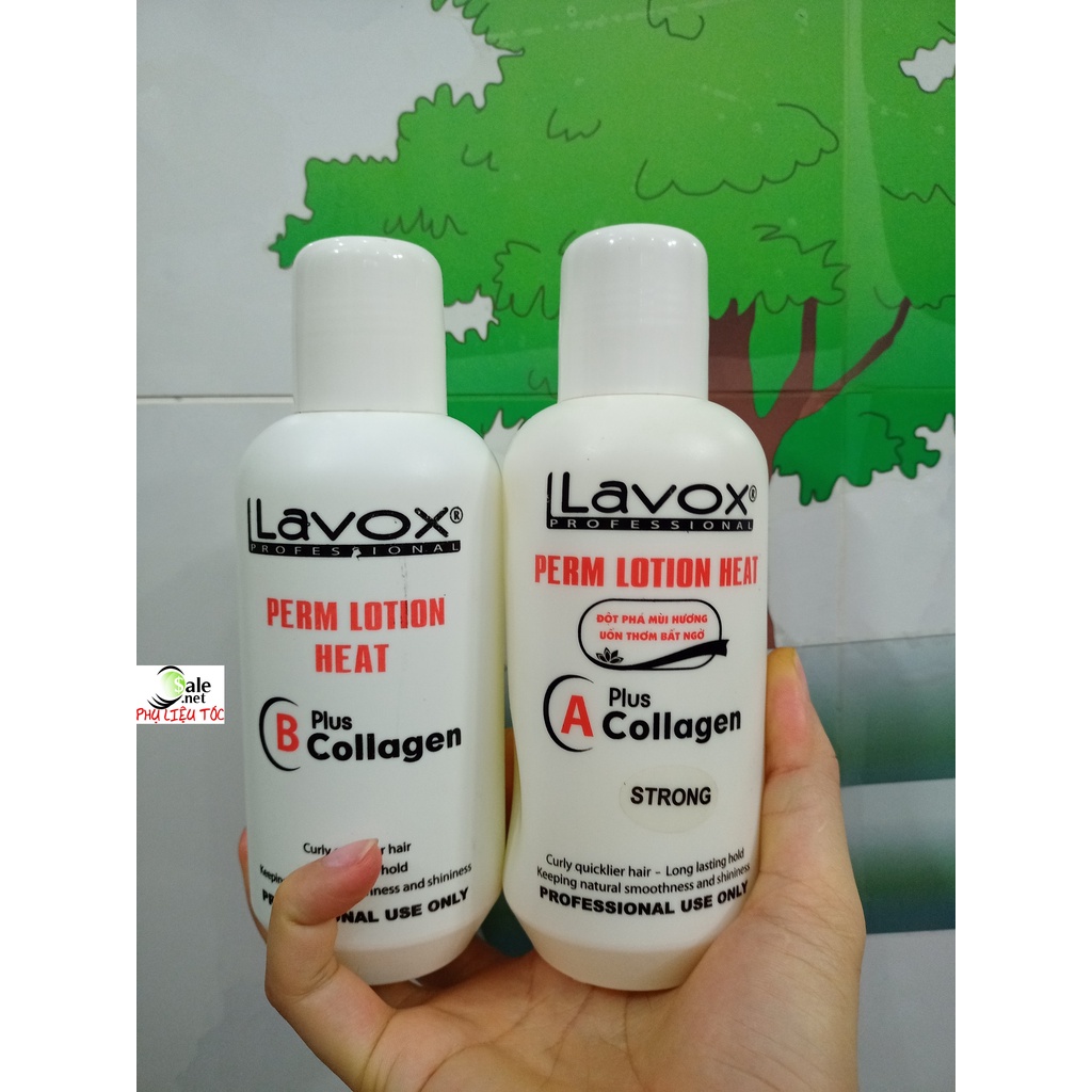 Kem uốn nóng collagen Lavox trắng 500ml