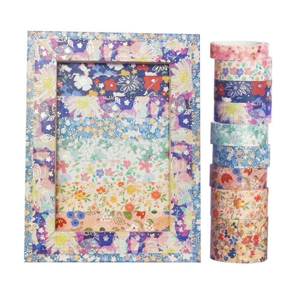 PISTA Set 9 Cuộn Băng Keo Dán Trang Trí Sổ Tay
