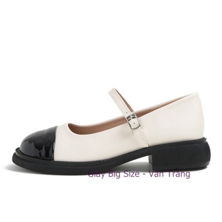 Giày da đế thấp big size Mary Jane size 35-43