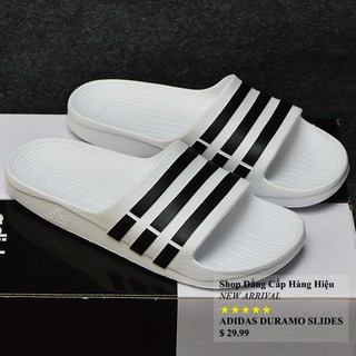 Adidas Duramo màu trắng sọc đen
