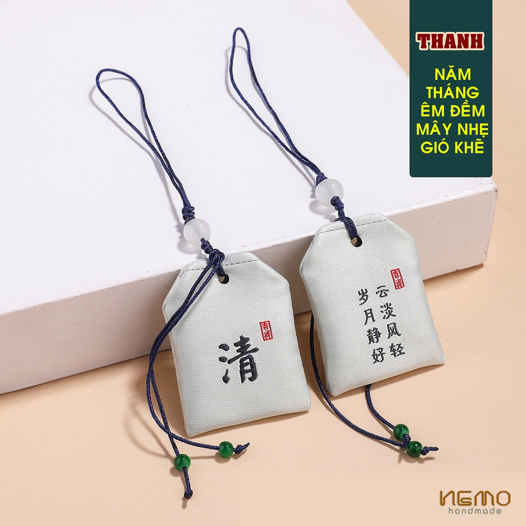 Móc Khóa Túi Phước OMAMORI Nhiều Ý Nghĩa Nemo Handmade, kích thước 3.5cm x 4.5cm - OMHE