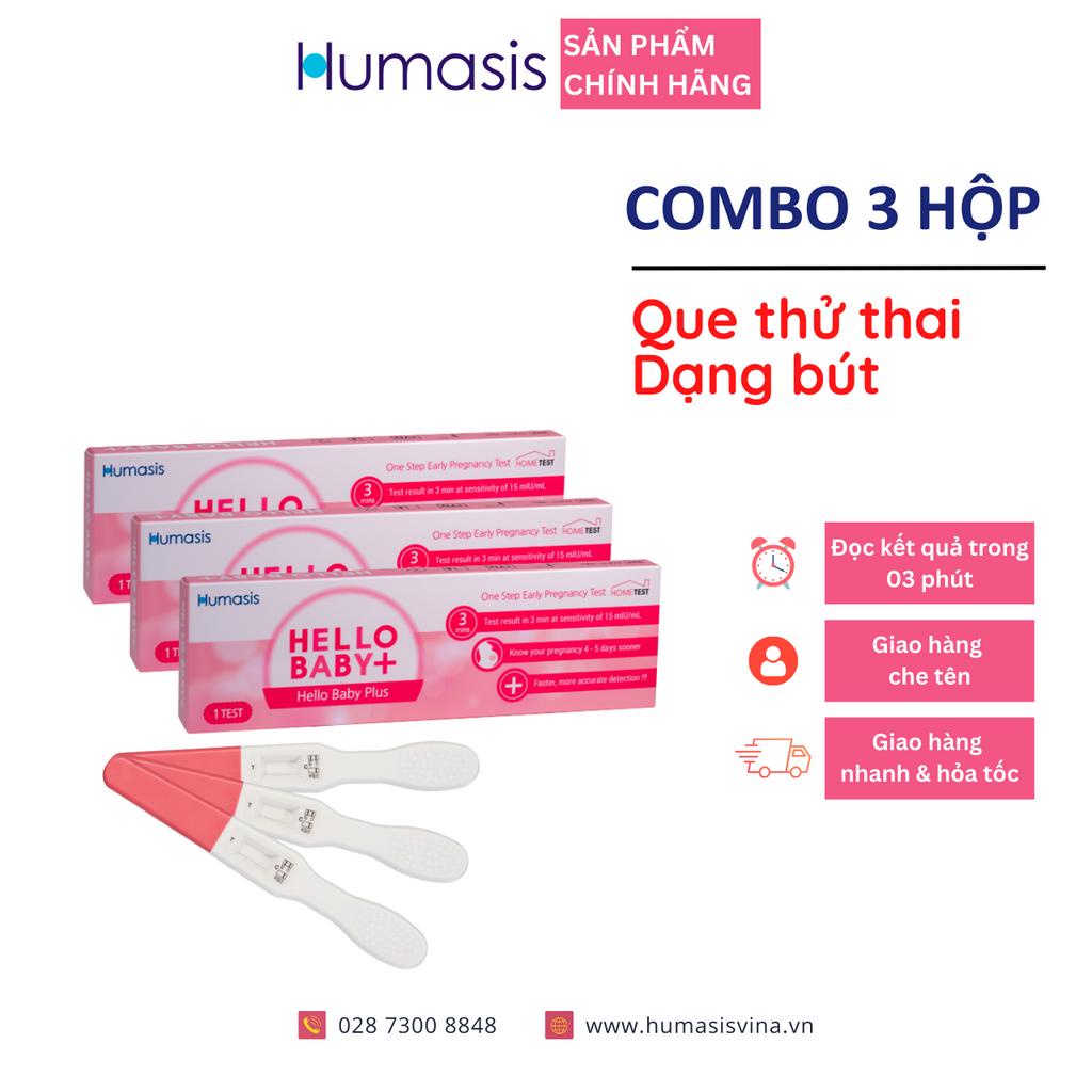 Que thử thai Humasis Hello Baby Plus - Dạng Bút - Phát hiện mang thai sớm - Độ chính xác 100%-Hàng chính hãng