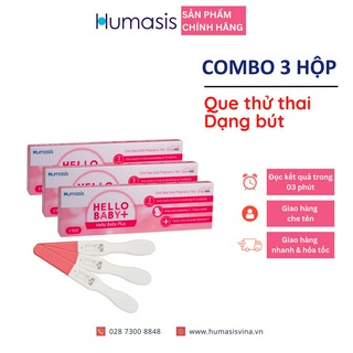[COMBO] Que thử thai Humasis Hello Baby Plus - Dạng Bút - Phát hiện mang thai sớm -Hàng chính hãng