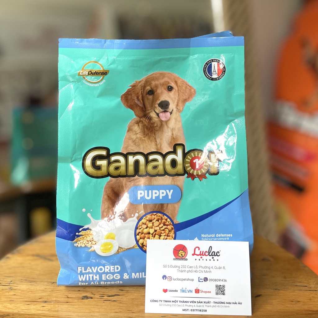 Hạt Ganador Puppy cho Chó con vị Trứng &amp; Sữa - Túi 400gr