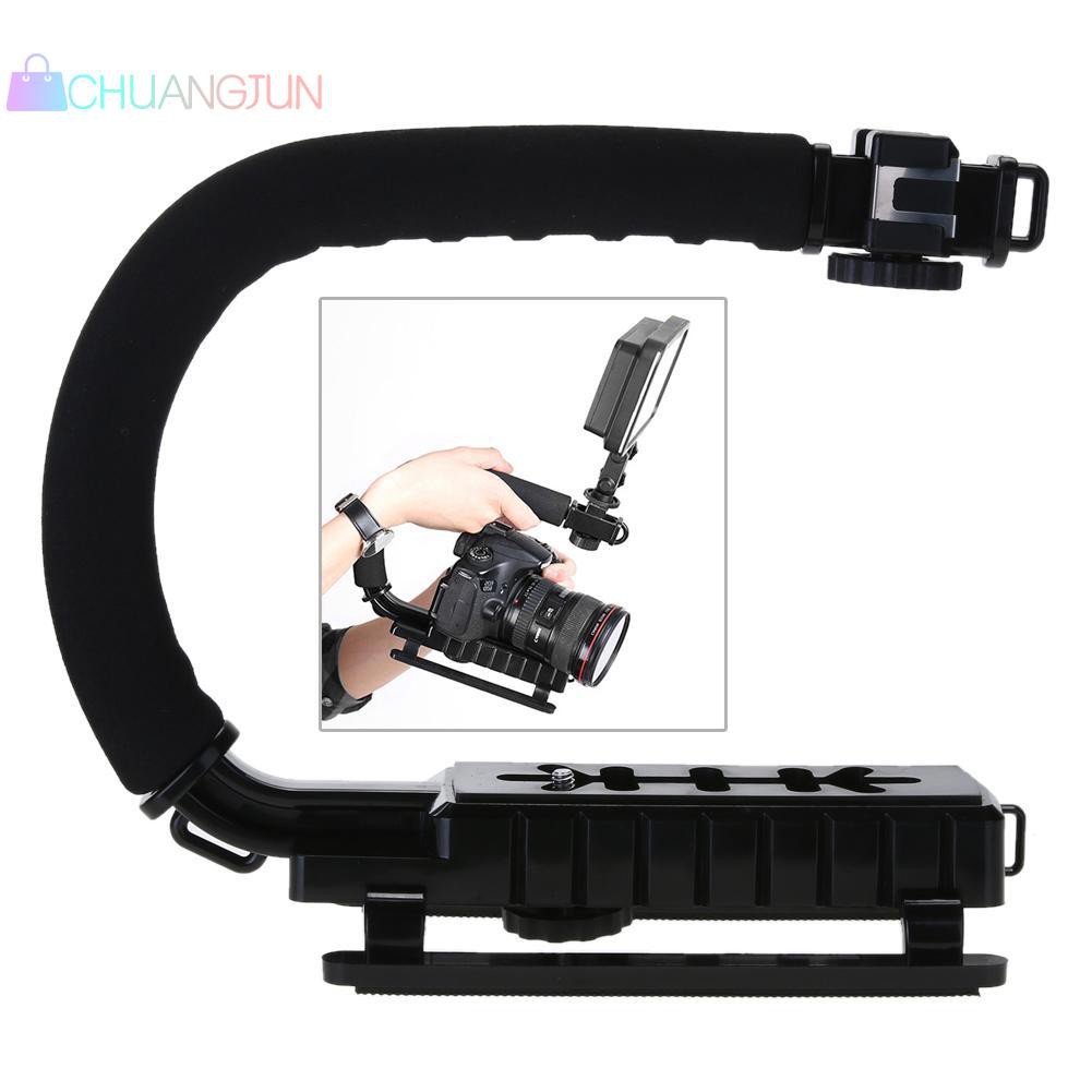 Portable U/C Shaped Video Bracket Holder Handheld Stabilizer Grip for Camera Canon N