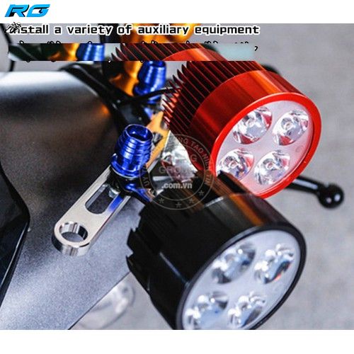 Pat Nhôm Cnc 3D Gắn Đèn Trợ Sáng , Camera Hành Trình , Kẹp Điện Thoại Cho Mọi Loại Xe