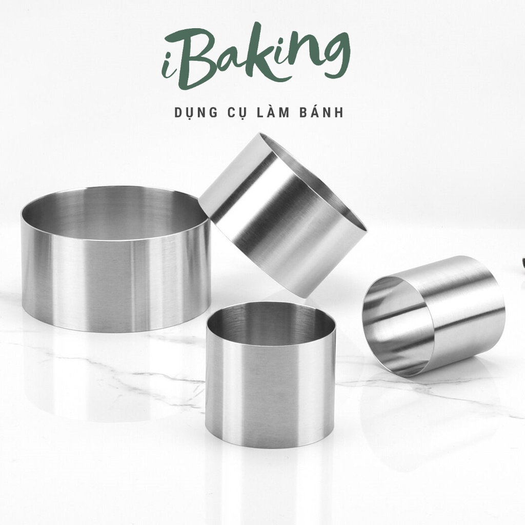 Khuôn ring tròn đường kính 6cm cao 4,8 cm dùng làm bánh mousse mini, khuôn tạo hình bánh quy