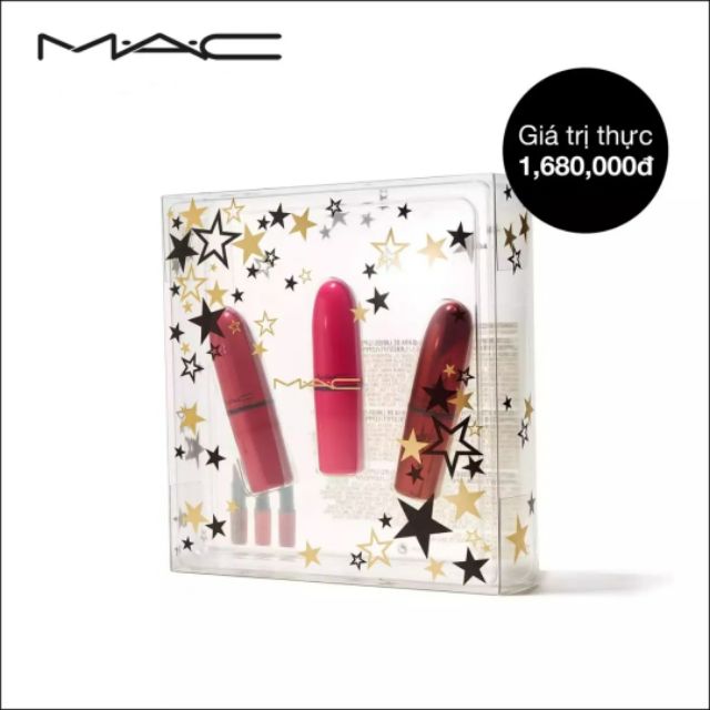 Bộ 3 son MAC STARRING YOU SIGNATURE STARS LIPSTICK (Trị giá 1,680,000đ)