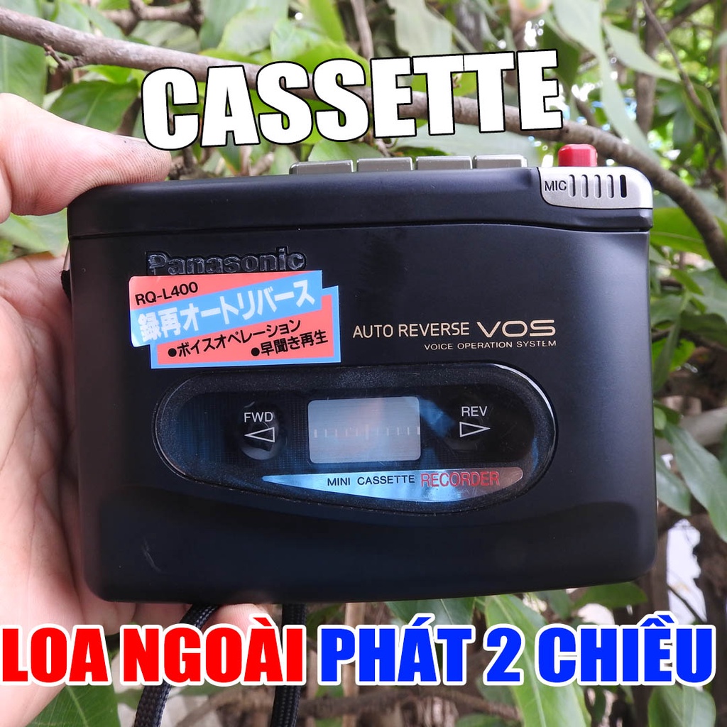 Máy nghe nhạc Cassette Panasonic RQ-L400 loa ngoài phát băng 2 chiều máy còn đẹp cầm nặng tay