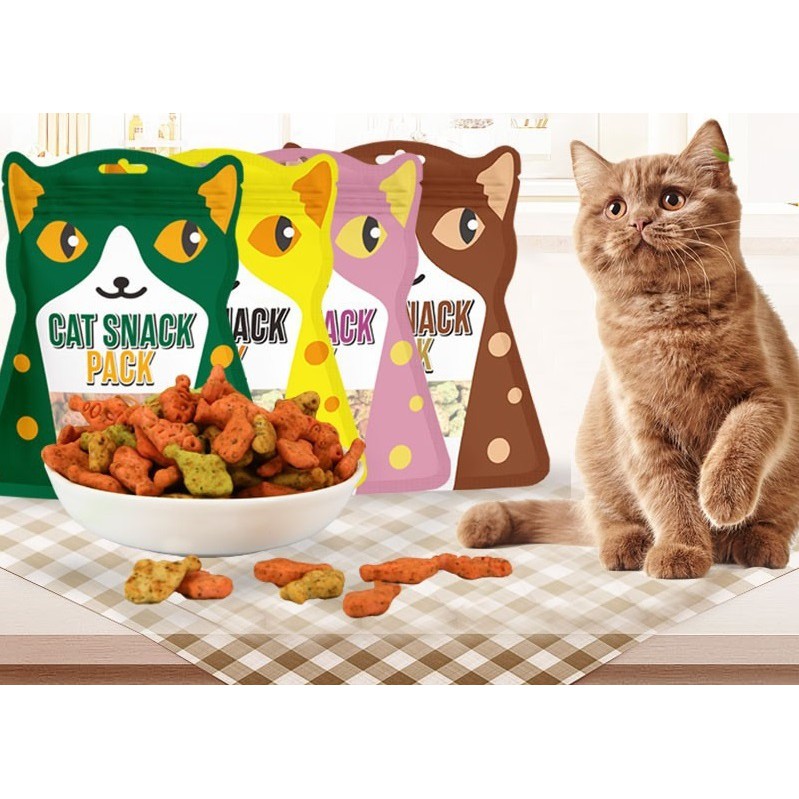 BÁNH THƯỞNG CHO MÈO Cat Snack Pack Yaho Viên hình cá Gói 80g