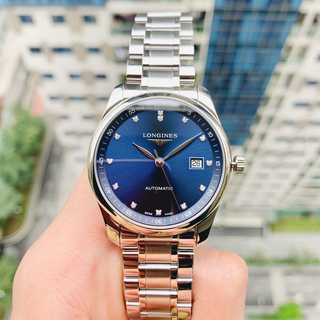 Đồng hồ nam chính hãng Longines Master Collection Diamond Blue - L27934976 - Máy cơ tự động - Kính Sapphire