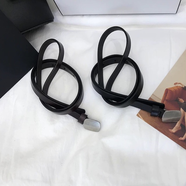 Belt-dây lưng bản nhỏ mặt bầu dục retro