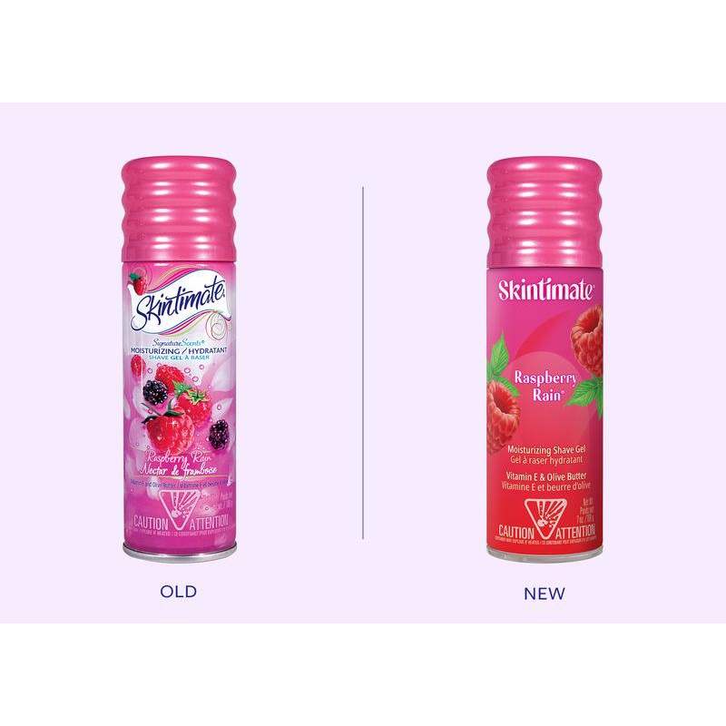 Gel cạo lông Skintimate Moisturizing Shsve Gel Raspberry Rain 198g - Hương Dâu Rừng