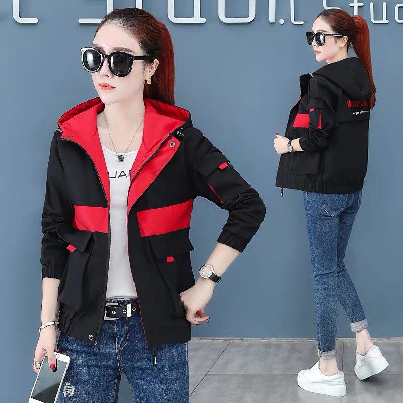 ÁO KHOÁC NHẸ NỮ CÓ MŨ DÂY KÉO , TÚI HỘP SIÊU XINH SANG CHẢNH , CHE NẮNG ĐI MƯA CỰC XỊN HHP