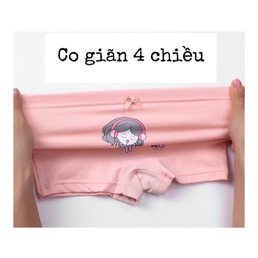 Quần Chip bé gái cotton 100% co giãn 4 chiều, kháng khuẩn, thoáng mát, họa tiết đáng yêu cho bé gái từ 3 - 10 tuổi QCB05