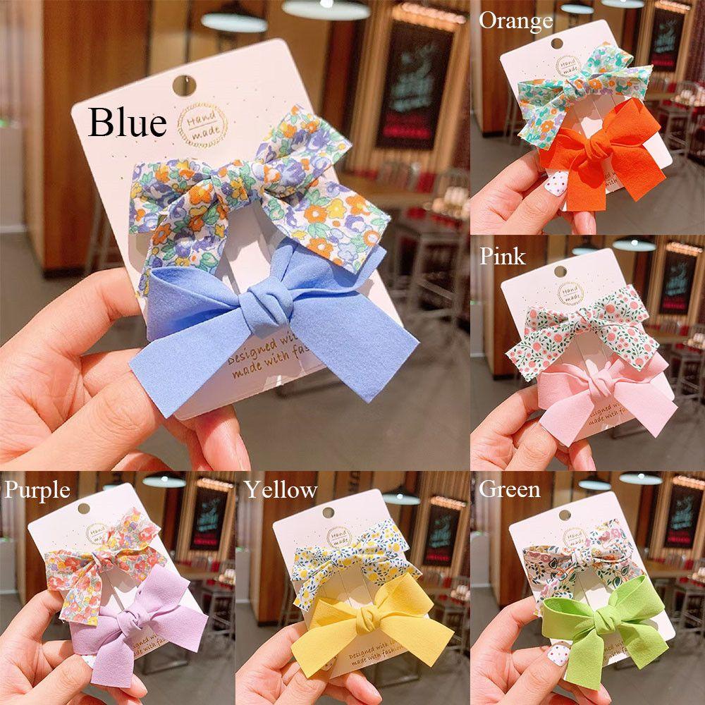 Set 2 Kẹp Tóc Nơ Xinh Xắn Ngọt Ngào Cho Bé Gái